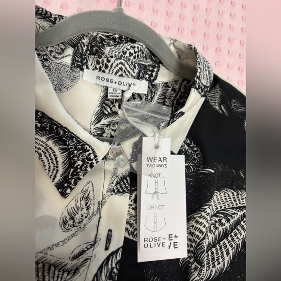 NWT Rose & Olive Top Size 2X - Picture 6 of 8